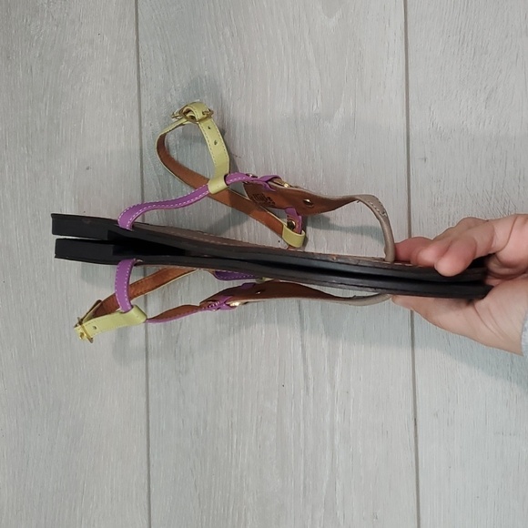 Steve Madden Women Ankle Leather Thong Flats sandals shoes sz 10M - Picture 5 of 9